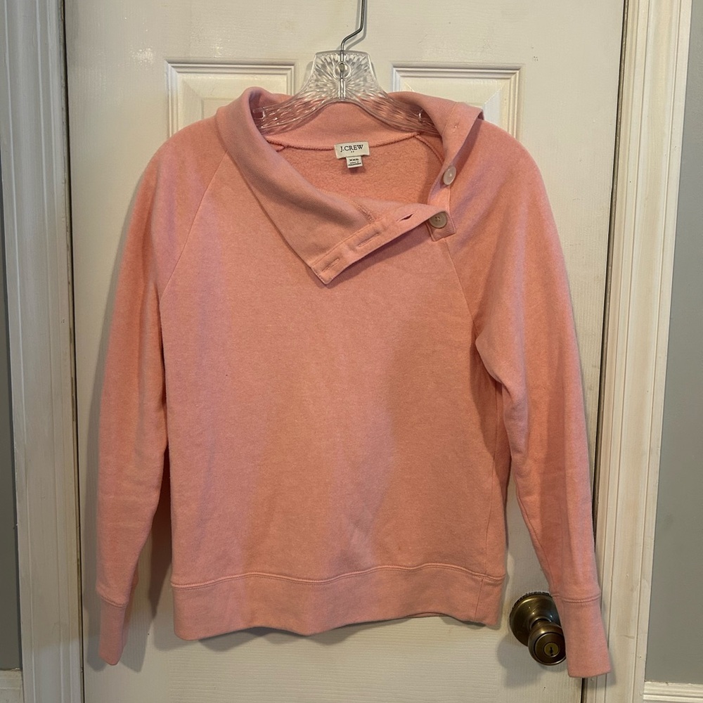 J. Crew Women's Soft Pink Cowl Neck Sweater